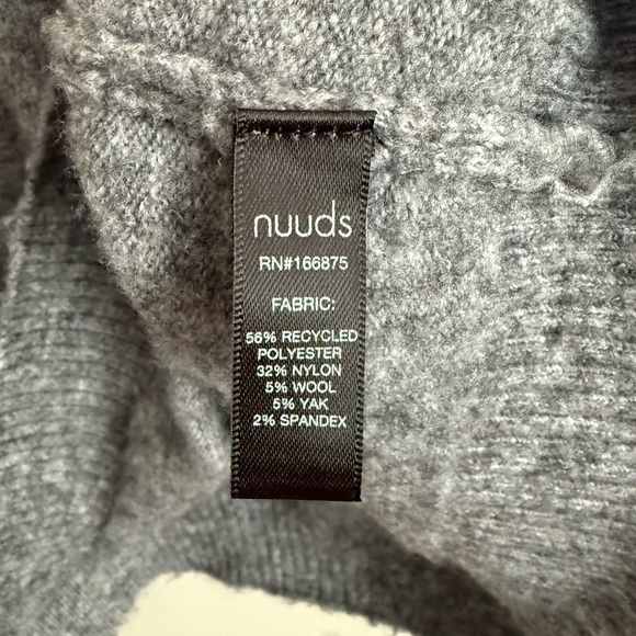 Nuuds Cozy Knit Mock Neck size L charcoal grey - Picture 10 of 14